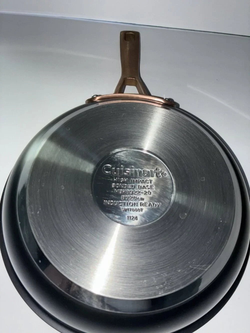 2pc Cuisinart High Impact Stainless Steel Skillets 8” and 10” Set